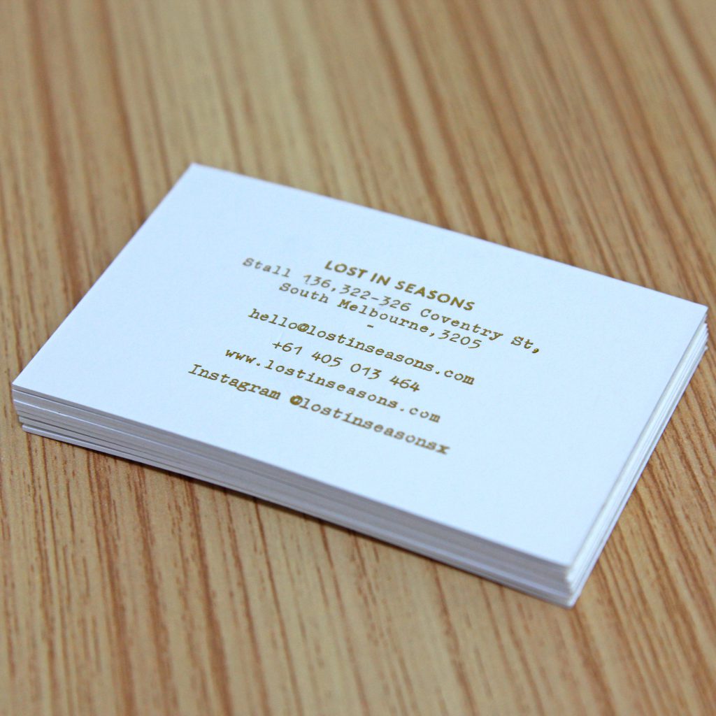 foil stamping Business card H&C Printing